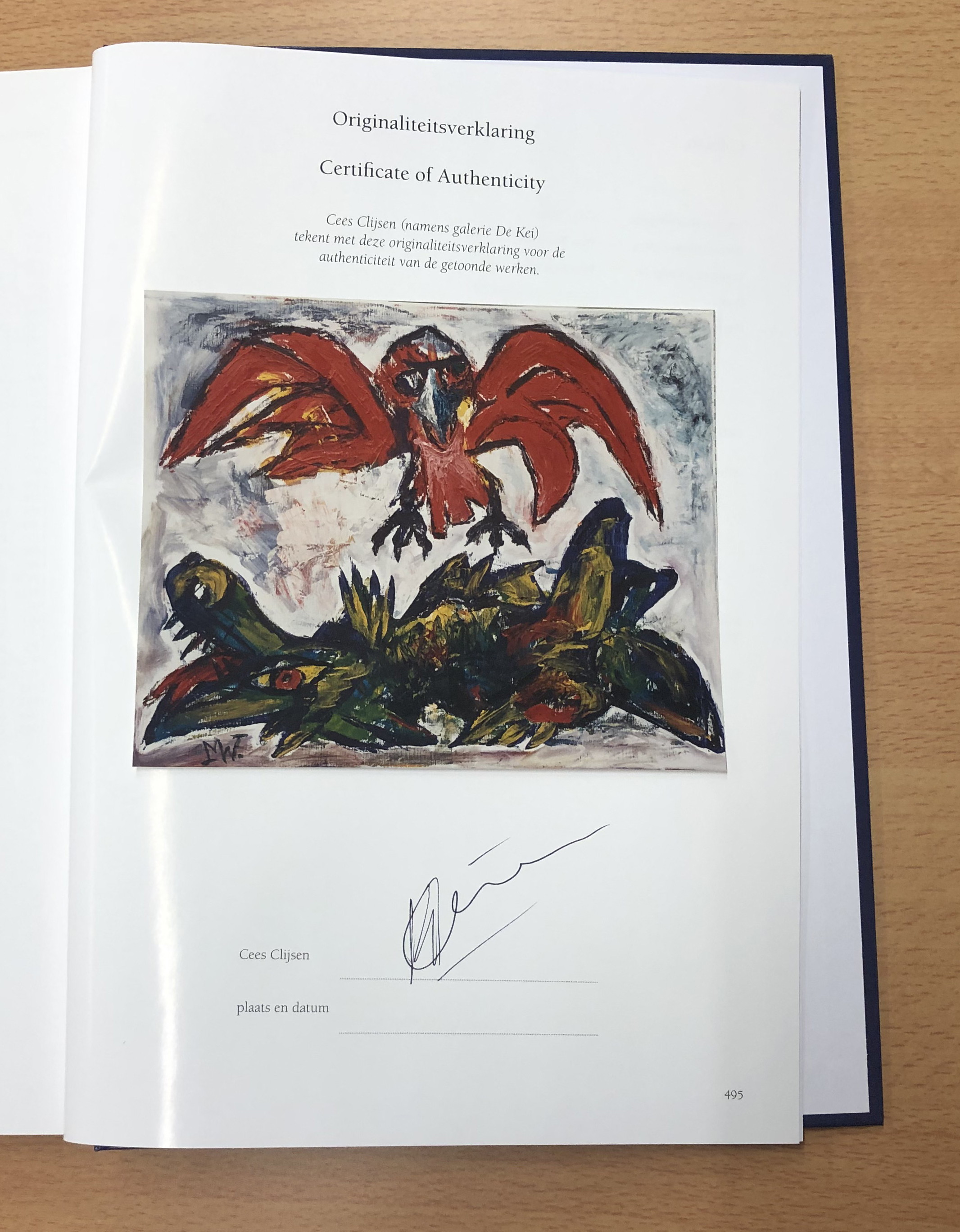 Martin van Wordragen - Olieverf op doek met boek, Oergevecht - Ingelijst (Groot) kopen? Bied vanaf 450!