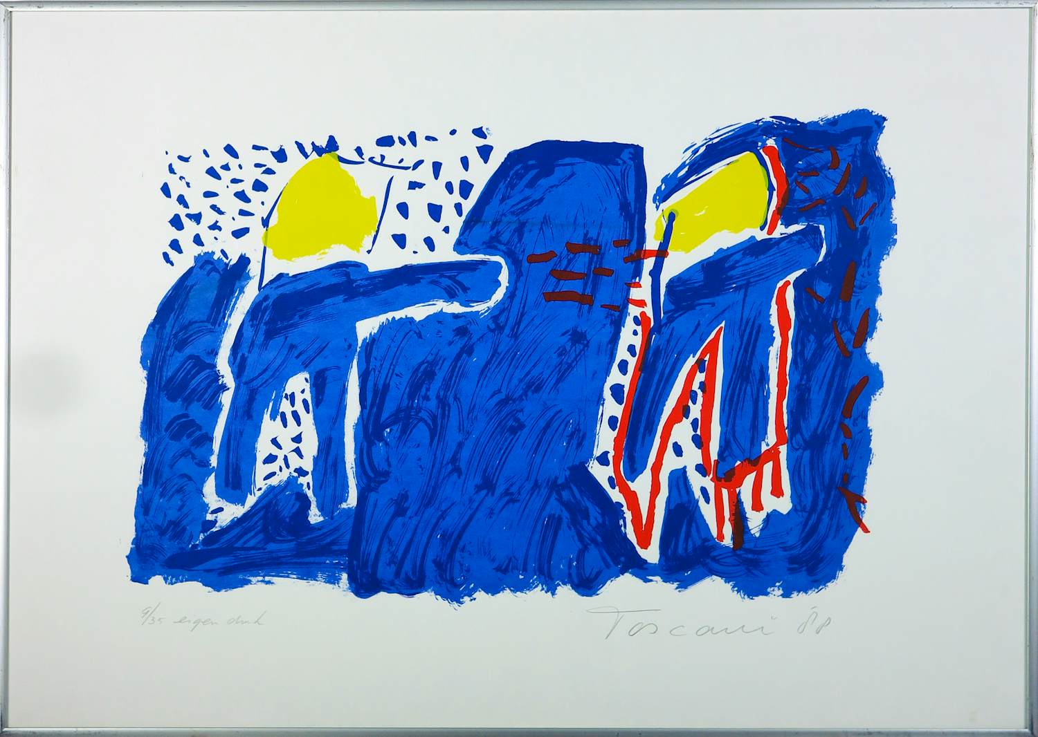 Bep Toscani - Zeefdruk op papier, Kommunikatie II - Ingelijst kopen? Bied vanaf 35!