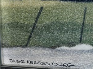Inge Krassenburg - Tekening, “Landschap” – gesigneerd en ingelijst (Groot) kopen? Bied vanaf 1!