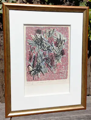 Corneille - Vol allègre des oiseaux, litho (mooi ingelijst) kopen? Bied vanaf 395!