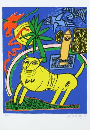 Corneille - Zeedruk, Huit Chats V - Ingelijst kopen? Bied vanaf 1!