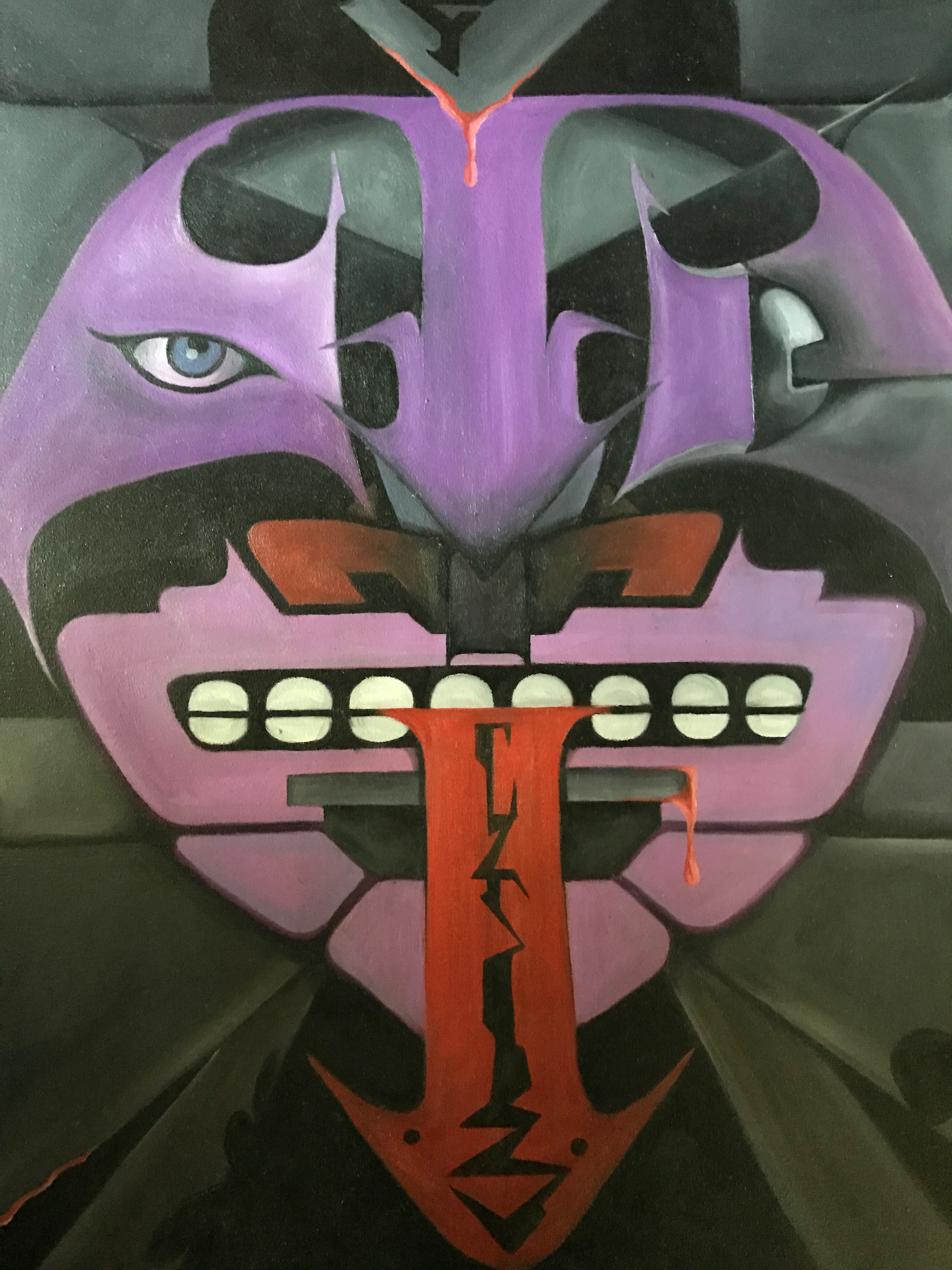 Niet of onleesbaar gesigneerd - Origineel werk - Neo Inca - 1994 verkocht voor € 1!