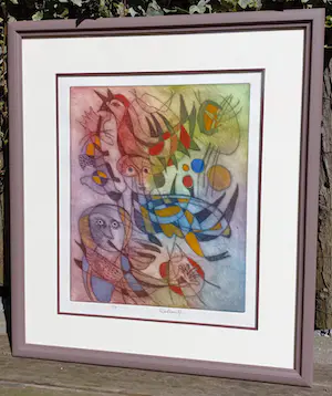 Jan Cobbaert - CoBrA figuren, handgekleurde aquatint ets (mooi ingelijst, zeer kleine oplage) kopen? Bied vanaf 695!