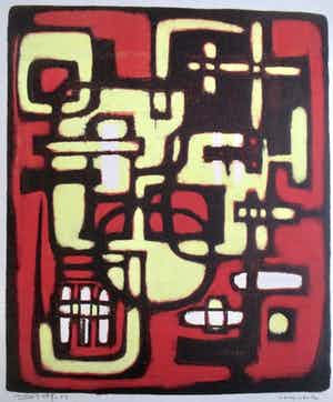 Wim Motz - Litho "Compositie" verkocht voor € 45!