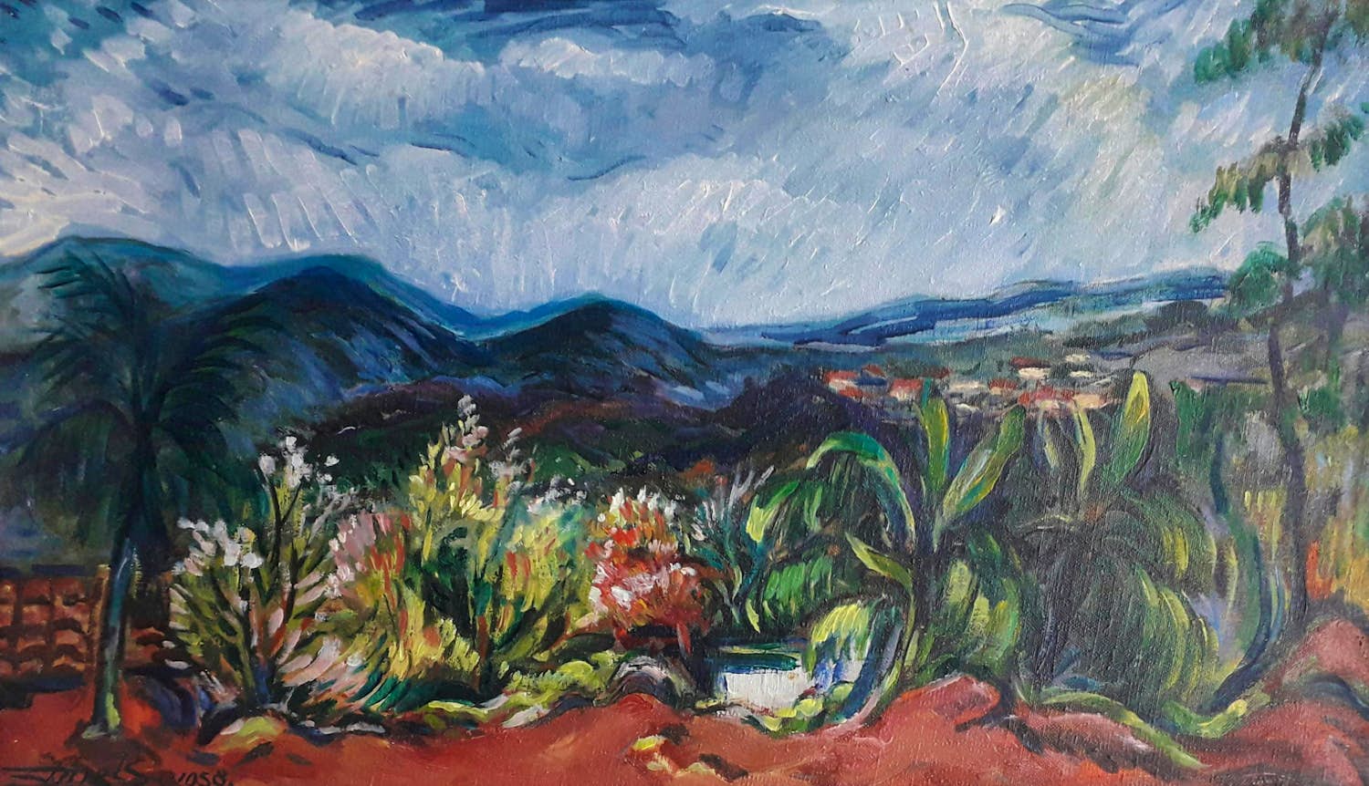 Jacques Mels - Kleurrijk landschap Pirituba in Brazilië kopen? Bied vanaf 45!