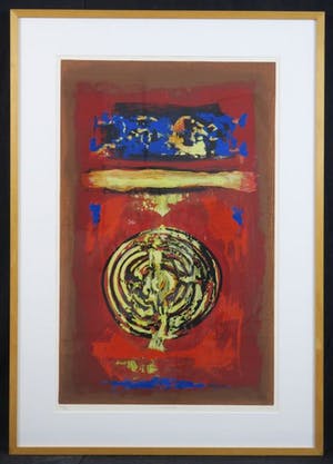 Hans Vanhorck - Litho, Labyrinth (rond) - Ingelijst (Galerieprijs €816,80) Zeer goede staat! kopen? Bied vanaf 30!