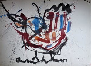 Anton Heyboer - De oervogel Krachtige schildering . kopen? Bied vanaf 300!