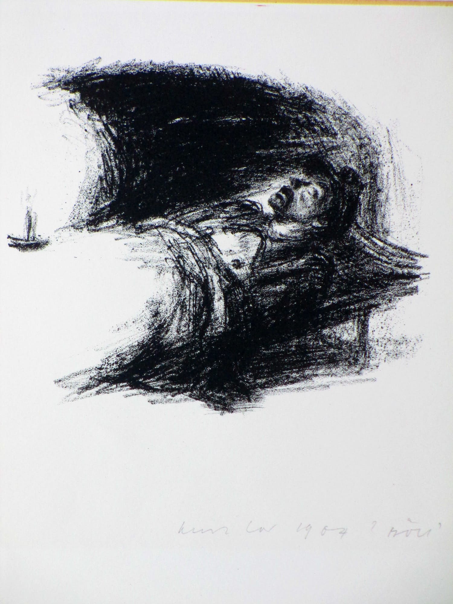 Kurt Lob - Mort - Litho verkocht voor € 40!
