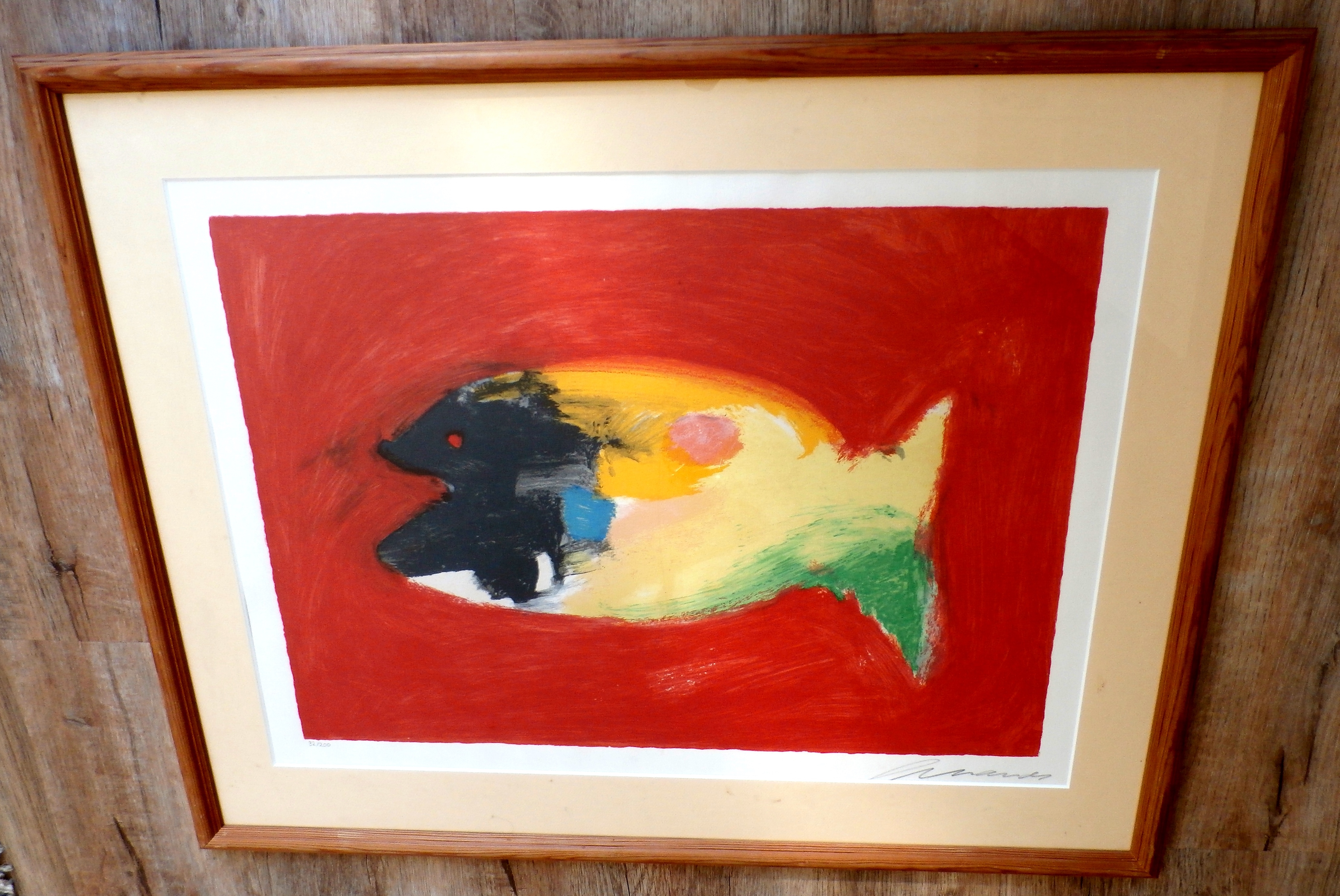 Eugene Brands - Ingelijste litho: Vis kopen? Bied vanaf 350!