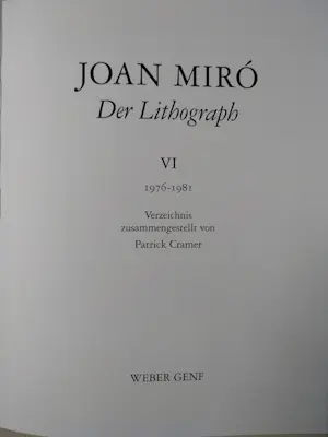 Joan Miro - Joan Miro, der LithographVI, Werkverzeichnis kopen? Bied vanaf 210!