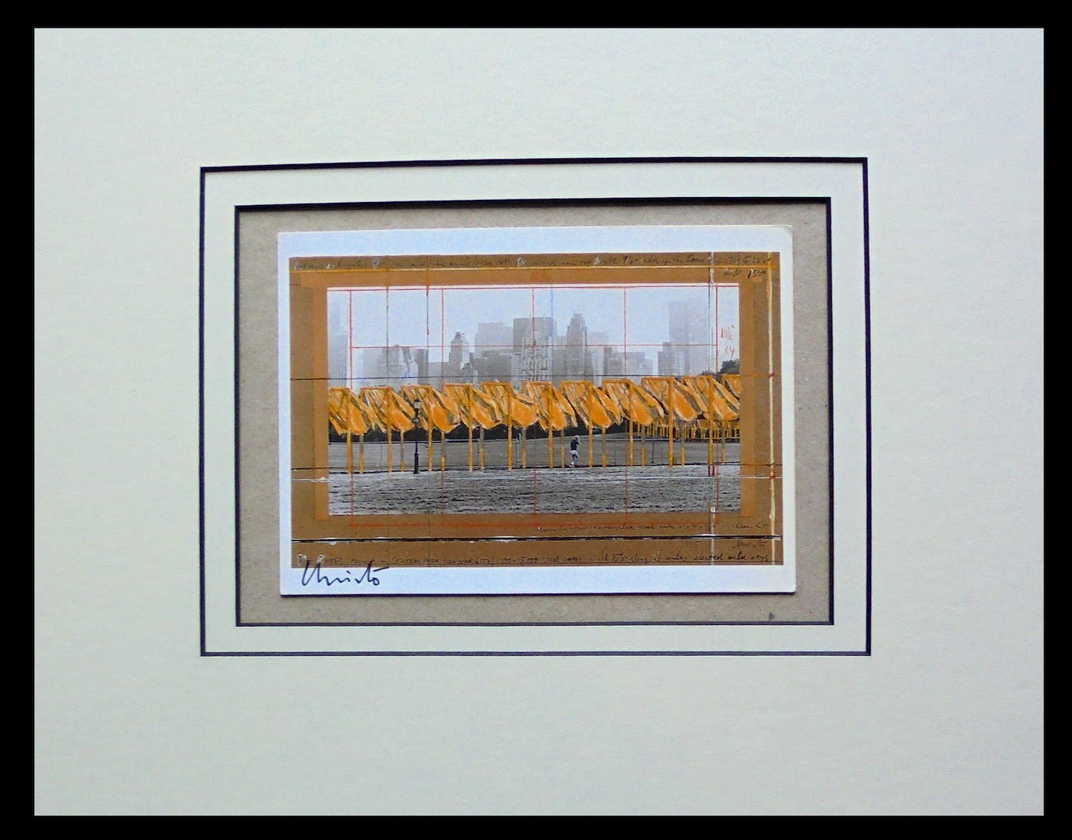 Christo - Project for Central Park NYC " The Gates " - handgesigneerd verkocht voor € 99!