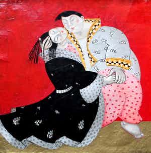 Ada Breedveld - ingelijste zeefdruk: Femmes Japponais verkocht voor € 100!