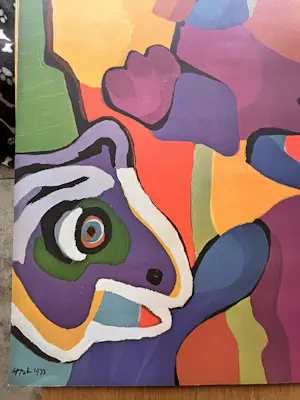 Karel Appel - Lithografische prent - 'Smiling Together' kopen? Bied vanaf 135!