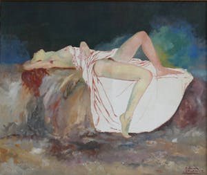 Niet of onleesbaar gesigneerd - Liggend naakt kopen? Bied vanaf 10!