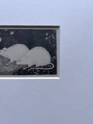Jan Mankes - Originele Heliogravure 2 Muizen 1923 kopen? Bied vanaf 120!