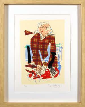 Kees Salentijn - Zeefdruk, Zonder titel - Ingelijst verkocht voor € 1!