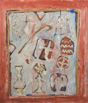 Peter Verheijden - Acryl op karton en hout, Gereedschap voor van Reen - Ingelijst kopen? Bied vanaf 200!