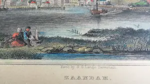 Johann Gabriel Friedrich Poppel - Zaandam (Voorzaan) | Staalgravure uit 1858 kopen? Bied vanaf 20!