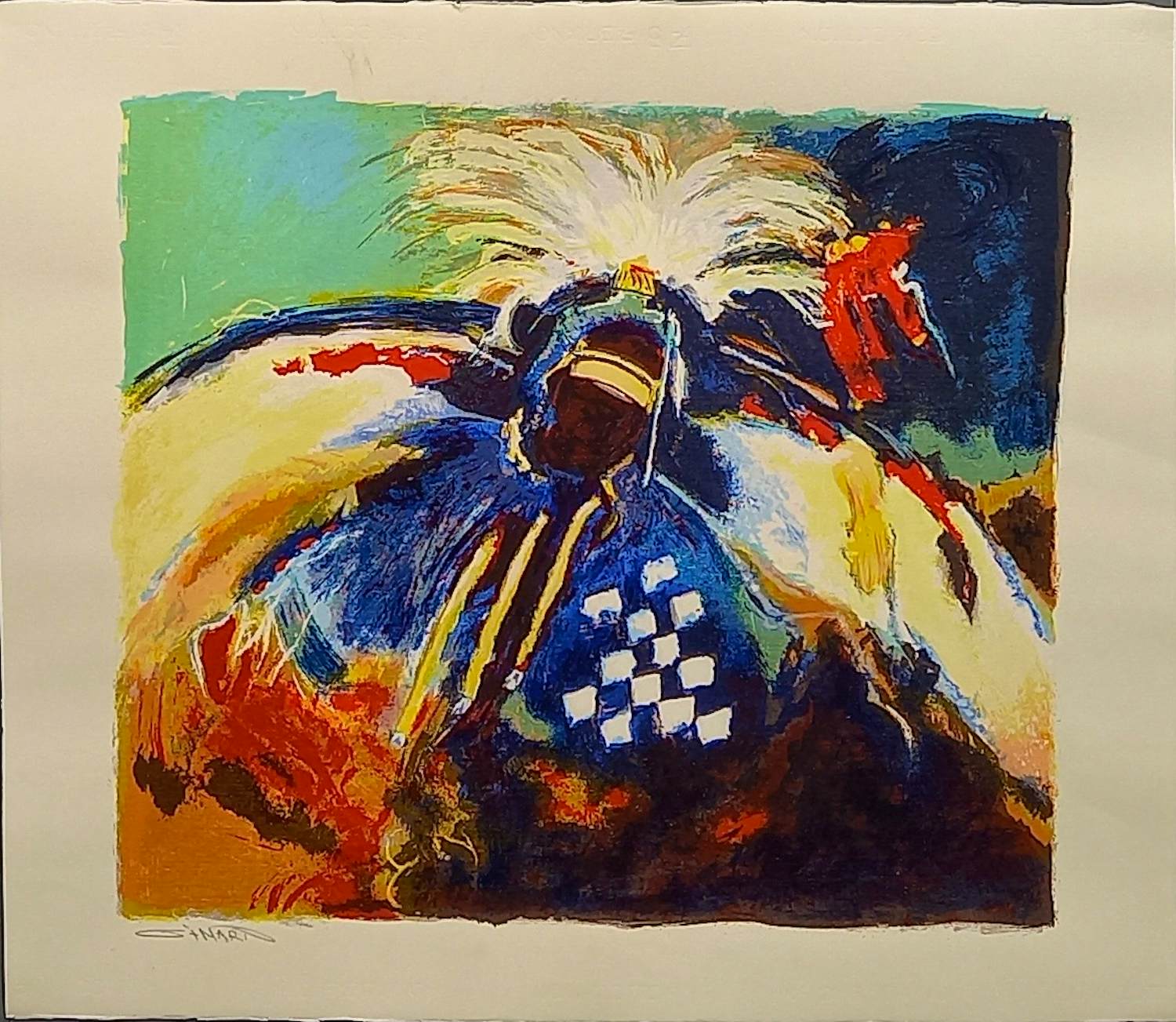 Gerard 't Hart - Kleurenzeefdruk CHIEF II Handgesigneerd kopen? Bied vanaf 65!