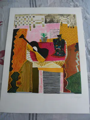 Wendy Chazin - Litho, Composition with Guitar kopen? Bied vanaf 40!
