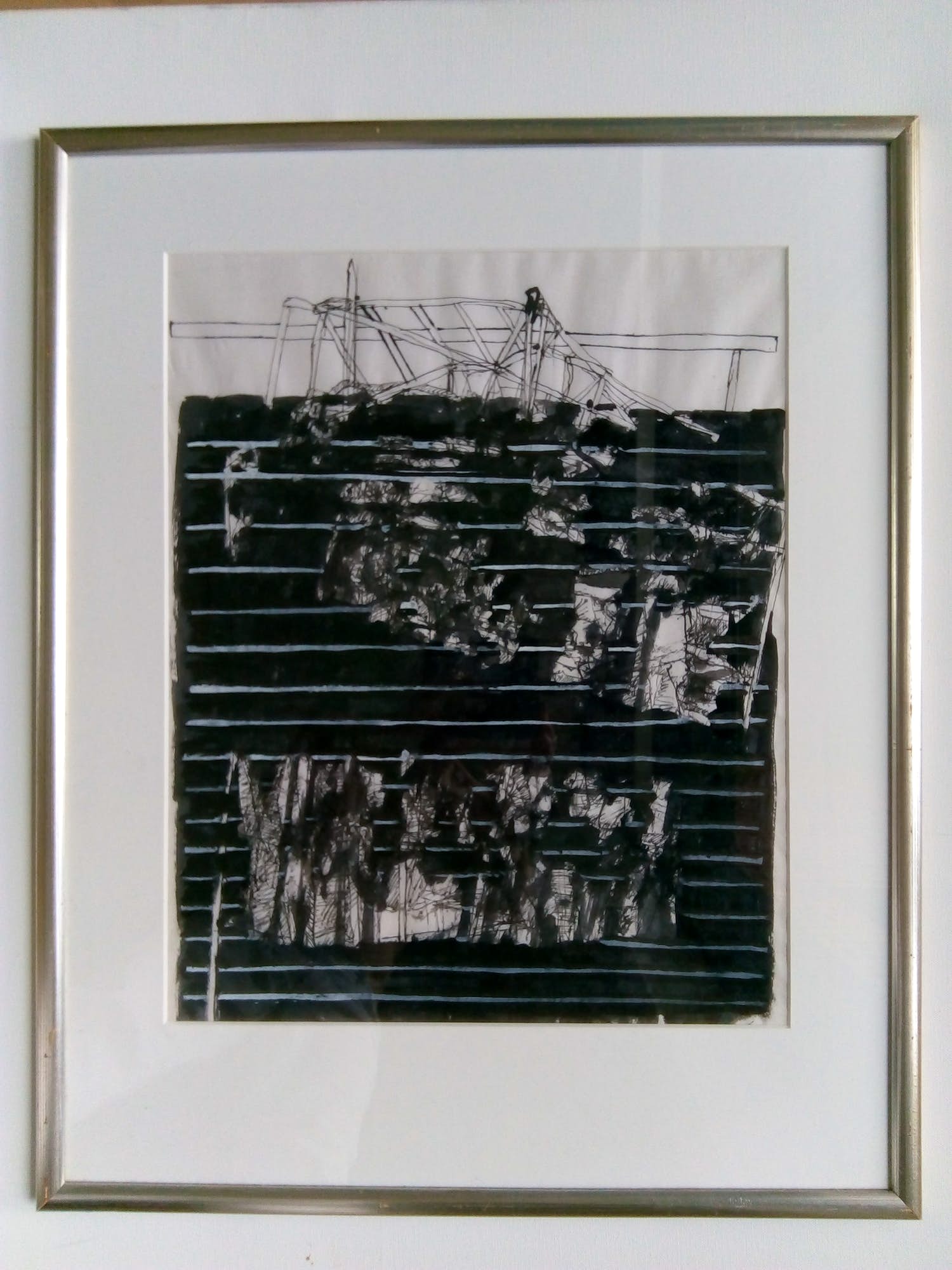 Gradus Verhaaf - Abstract werk z.t. uit 1988 verkocht voor € 125!