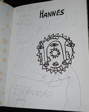 Hannes Kuiper - gesigneerd met een tekening- schaars boek kopen? Bied vanaf 65!