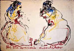 Anton Heyboer - The tea ceremonie . verkocht voor € 350!