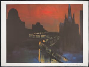 Niet of onleesbaar gesigneerd - Lot van vier offets, Diverse voorstellingen kopen? Bied vanaf 1!