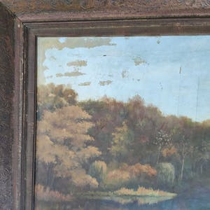 Johannes Maria Berends - groot doek: Bosgezicht met Vijver, Herfstkleuren kopen? Bied vanaf 1!