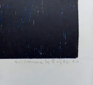 Guillaume Le Roy - Abstracte compositie, houtsnede (groot) kopen? Bied vanaf 60!