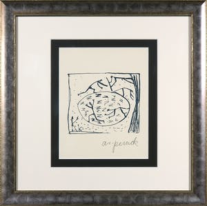 A.R. Penck - Zeldzame handgesigneerde litho, Zonder titel - Ingelijst kopen? Bied vanaf 1!