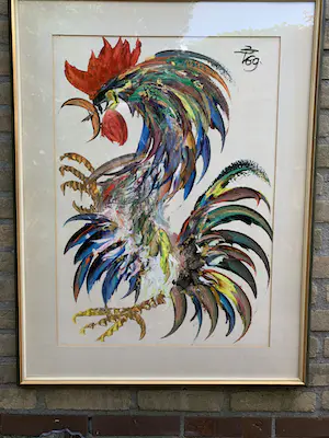 Niet of onleesbaar gesigneerd - Kleurrijke Haan. kopen? Bied vanaf 1!
