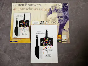 Frits Müller - Originele gemengde techniek voor boekomslag "stoffer en blik" jeroen Brouwers kopen? Bied vanaf 78!