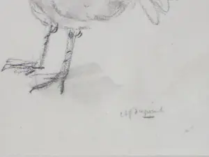 Alexander Gerhardus Dieperink - Twee kippen - Tekeningen kopen? Bied vanaf 48!