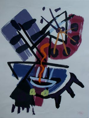 Jac Gijzen - Litho: Abstracte compositie kopen? Bied vanaf 55!