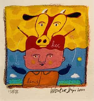 Wouter Stips - zonder titel maar met lijst! verkocht voor € 95!