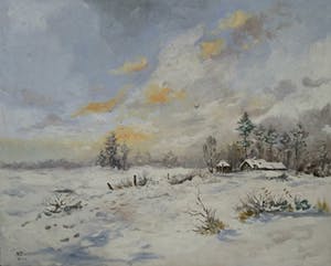 Henk Poeder - Groot Winterlandschap van Henk Poeder kopen? Bied vanaf 10!