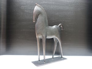 Brons (Onbekend) - Gestileerd paardje in brons kopen? Bied vanaf 75!