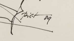 Piet Snoeren - Pentekening, Ansouis kopen? Bied vanaf 1!