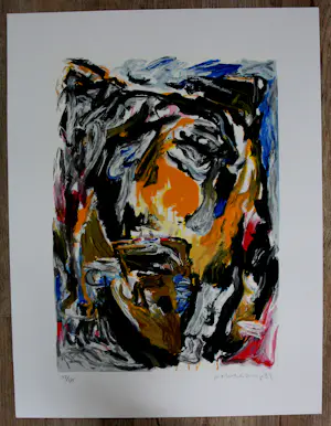 Theo Wolvecamp - Kleuren zeefdruk: Abstracte compositie - 1989 kopen? Bied vanaf 225!