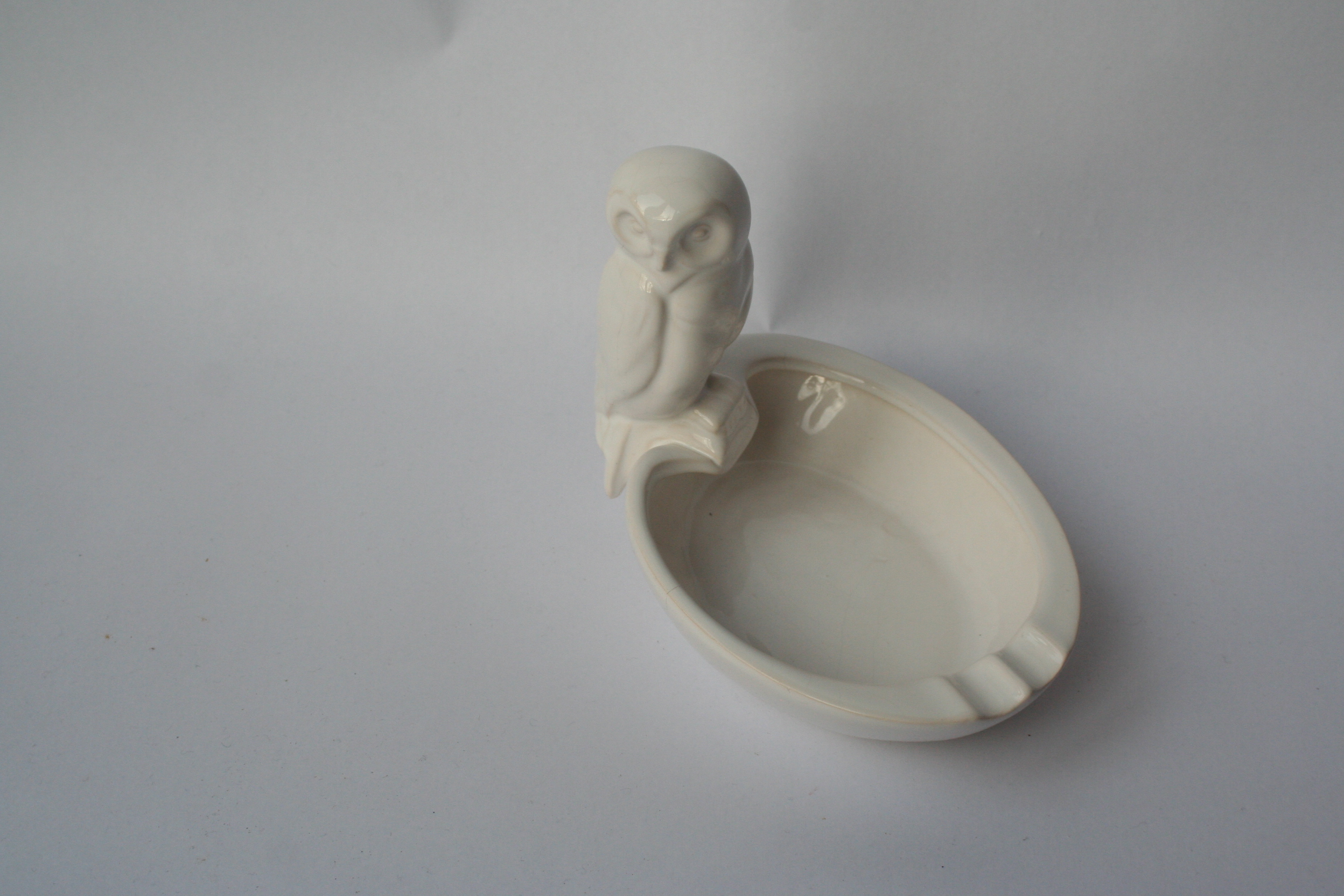 Plateelbakkerij Zuid-Holland - asbak Uiltje sigaren - model 7232 verkocht voor € 15!