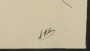 Niet of onleesbaar gesigneerd - Pentekening, De oostpoort te Delft - Ingelijst kopen? Bied vanaf 1!