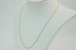 30- Delicaat 18 Karaat geel gouden collier met franse gourmette schakel kopen? Bied vanaf 160!
