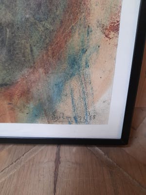 Gerard Holmens - ets in kleur kopen? Bied vanaf 1!