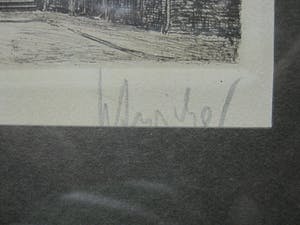 Niet of onleesbaar gesigneerd - Mooie scherpe droge naald Ets "groote markt Nijmegen" gesigneerd kopen? Bied vanaf 1!