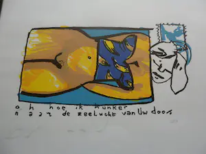 Herman Brood - Zeefdruk: Oh hoe ik hunker kopen? Bied vanaf 285!