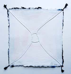 Shinkichi Tajiri - aquagravure ’Knoop’ - minimalistisch en kleurrijk - 1993- oplage 35 verkocht voor € 375!