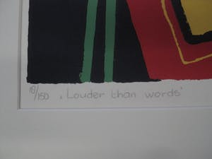 Marianne Naerebout - Grote expressionistische Zeefdruk " Louder than words " oplage 150 ex. kaufen? Bieten Sie von 40!