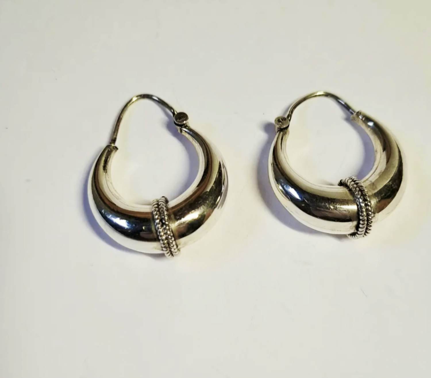 Nieuwe zilveren handgemaakte vintage etnische stijl hoepels oorbellen kundal kopen? Bied vanaf 65!