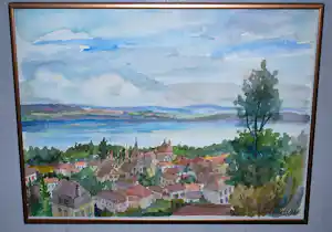 Ellie Wessels - Gezicht op Colombier (Frankrijk) 1973 verkauft für € 50!